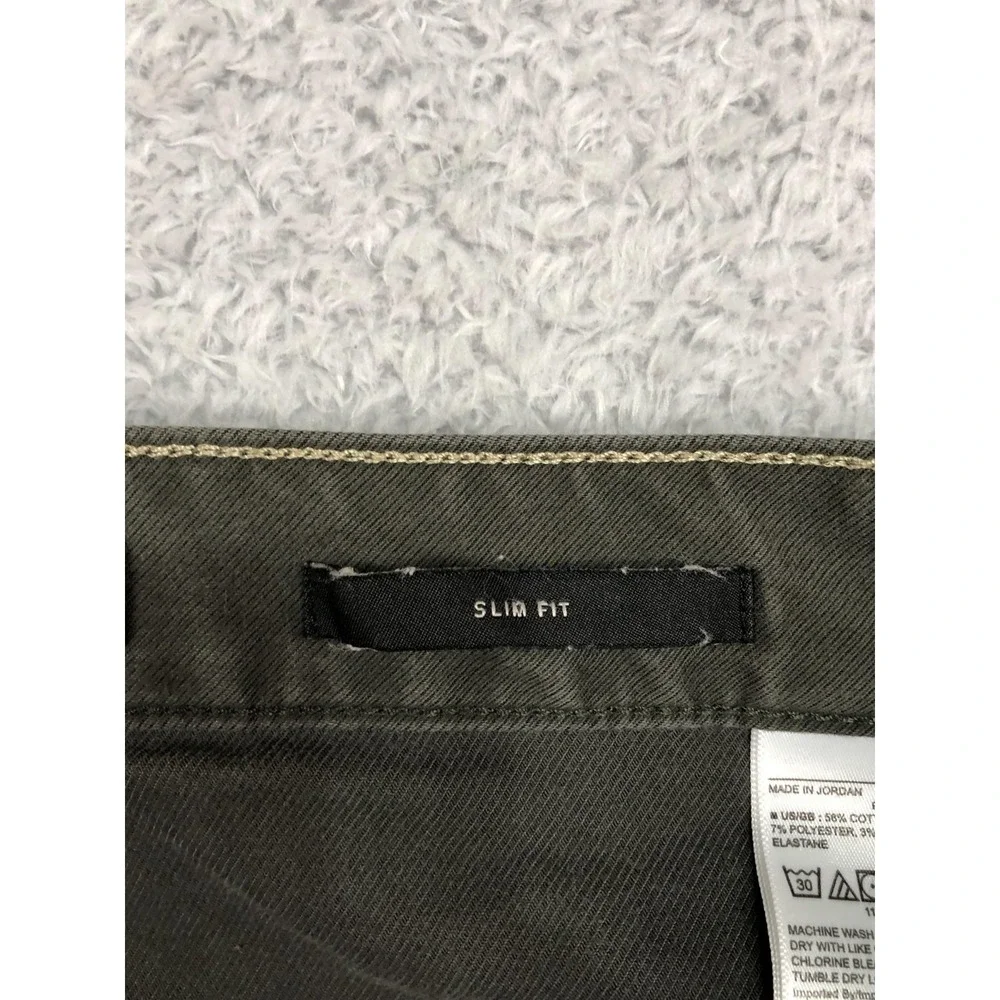 Banana Republic Jeans Men 30x30 (Tag 30x32) Traveler Slim Fit Olive Green